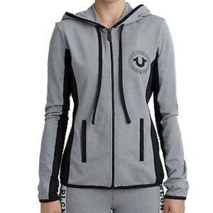 TrueReligion Women's Athletic Runner Zip Up Hoodie